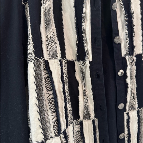 Yak Magic vintage unique Elegant Black and White Women's Blazer. 100% cotton - Picture 4 of 6